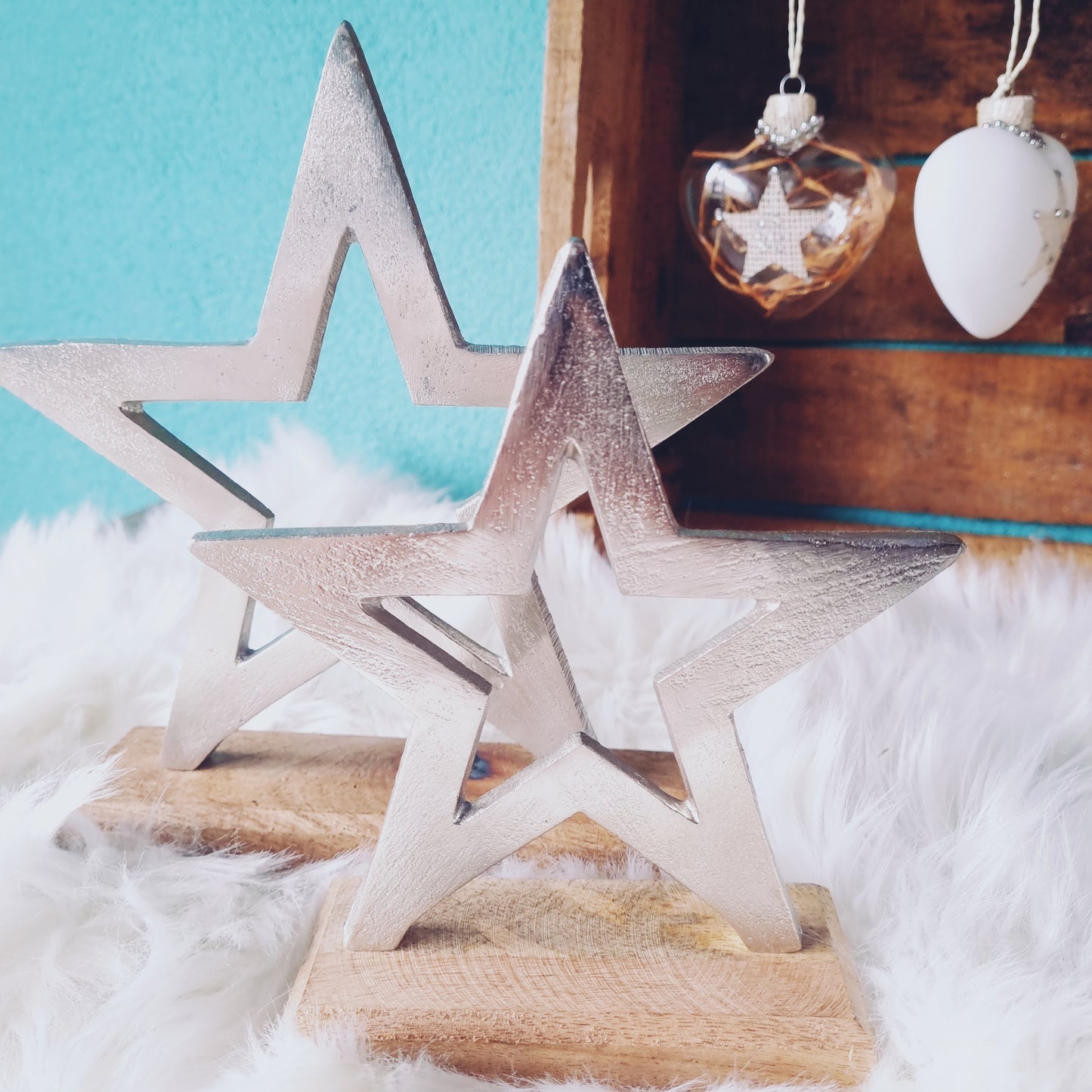 Christmas star on wooden base from €5.95