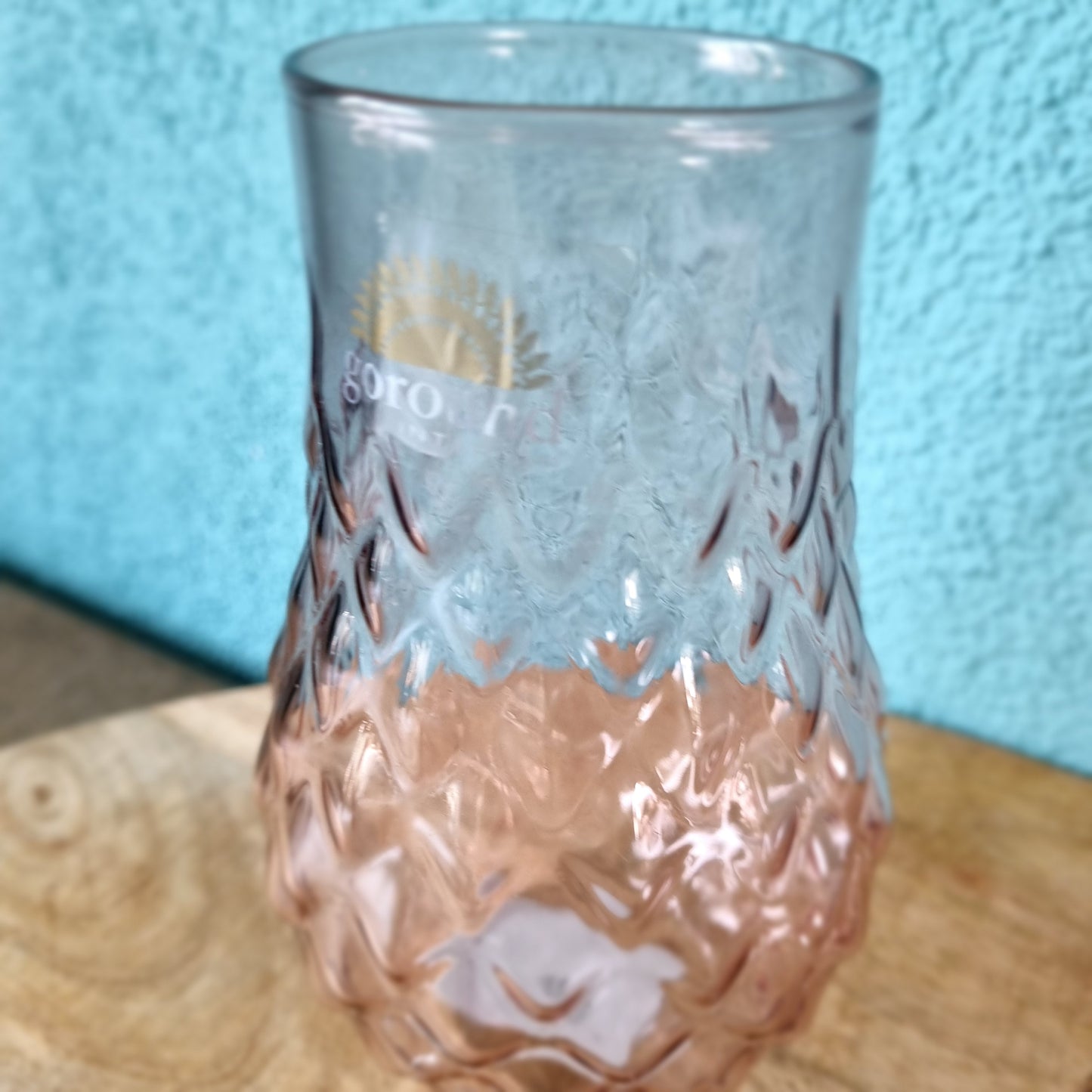 Waxinehouder en vaasjes roze glas set